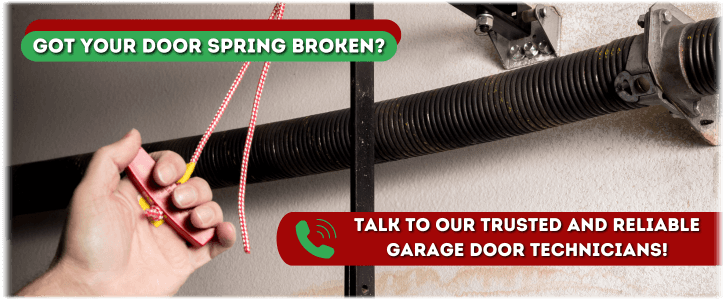 Broken Garage Door Spring Location